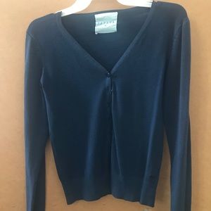 Blue Fitted Cardigan